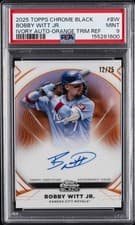 2025 Topps Chrome Black Ivory Autographs Bobby Witt Jr. #IVA-BW card