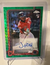2025 Topps Chrome Logofractor Edition Rookie Autographs Jhonkensy Noel #RA-JN card