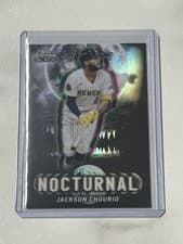 2025 Topps Chrome Black Nocturnal Jackson Chourio #NOC-18 card