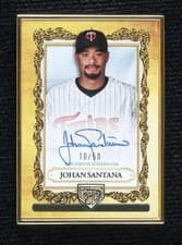 2025 Topps Gilded Collection Topps Gallery of Gold Autographs Johan Santana #GOG-JS card