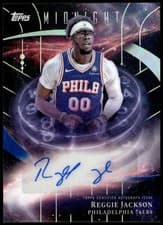 2025-26 Topps Midnight Stroke of Midnight Autographs Reggie Jackson #SM-RJ card