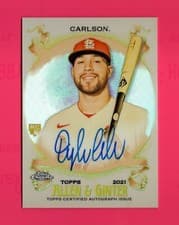 Dylan Carlson 2021 Topps Allen & Ginter Chrome Autographs card