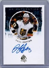 2024-25 SP Authentic UD Authentics Paul Cotter #UDA-CO card