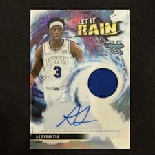 2025-26 Bowman University Best Let It Rain Relic Autographs AJ Dybantsa #LR-AD card