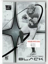 2025 Panini Black White Night Cam Skattebo #21 card