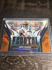 2025 Panini Prizm Black Fractal Garrett Nussmeier #15 card