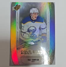2025-26 SPx Cold Steel Signatures Tage Thompson #CS-TT card