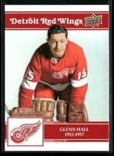 2025-26 Upper Deck Detroit Red Wings Centennial Base Set Glenn Hall #59 card