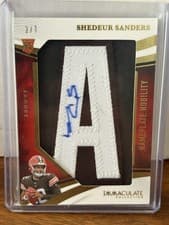 Shedeur Sanders 2025 Panini Immaculate Rookie Nameplate Nobility card