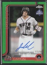 2025 Topps Pro Debut Chrome Autographs Josh Caron #PDC-189 card