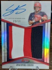 2025 Bowman's Best Prospect Patch Autographs Seaver King #PPA-SK card