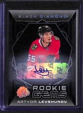 2025-26 Upper Deck Black Diamond Rookie Gems Signatures Artyom Levshunov #RGS-AL card