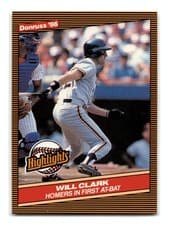 Will Clark 1986 Donruss Highlights card