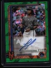 2025 Topps Chrome Update Sapphire Chrome Sapphire Autographs Luisangel Acuña #USA-LA card