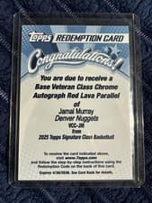 2025-26 Topps Signature Class Veteran Class Chrome Autographs Jamal Murray #VCC-JM card