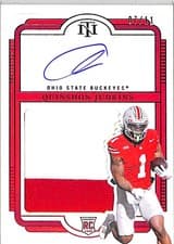 Quinshon Judkins 2025 Panini National Treasures Collegiate Rookie Signature card