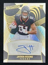 Jayden Higgins 2025 Panini Revolution Rookie Autographs card