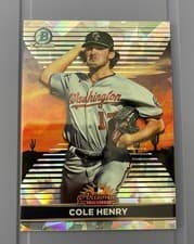 Cole Henry 2022 Bowman Chrome 2021 AFL Fall Stars card