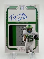 2025 Panini National Treasures Treasured Rookies Tez Johnson #39 card
