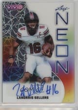 2025 Leaf Vivid Neon Autographs LaNorris Sellers #NA-LNS card