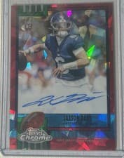 2025 Topps Chrome Sapphire 1990 Topps Autographs Sapphire Jaxson Dart #1990-JD card