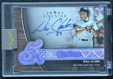 2025 Topps Five Star Five Time Signatures Will Clark #FTS-WC card