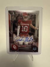 2025 Bowman University Chrome Chrome Prospect Autographs John Mateer #BCA-JM card