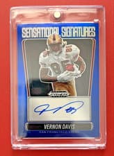 2025 Panini Prizm Black Sensational Signatures Vernon Davis #11 card