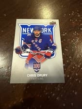 2025-26 Upper Deck New York Rangers Centennial Captains Chris Drury #183 card