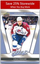 Cale Makar 2025 Upper Deck MVP card