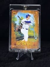 2025 Topps X Bob Ross: The Joy of Baseball Bat on Ball Shohei Ohtani #BOB-11 card