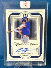 2025 Panini National Treasures Ecklar's Choice Signatures Carson Benge #31 card