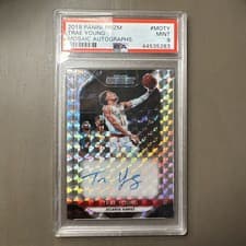Trae Young 2018 Panini Prizm Mosaic Autographs card