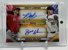 2024 Bowman's Best Dual Autographs Rhett Lowder / Brock Wilken #DA-LW card