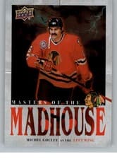 2025-26 Upper Deck Chicago Blackhawks Centennial Masters of the Madhouse Box Michel Goulet #MM-5 card