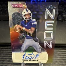2025 Leaf Vivid Neon Autographs Faizon Brandon #NA-FB1 card