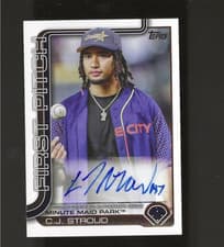 2025 Topps 2024 First Pitch Autographs C.J. Stroud #FPA-CS card