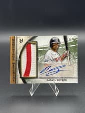 2025 Topps Museum Collection Momentous Material Jumbo Patch Autographs Rafael Devers #MMJPA-RD card