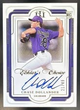 2025 Panini National Treasures Ecklar's Choice Signatures Chase Dollander #4 card