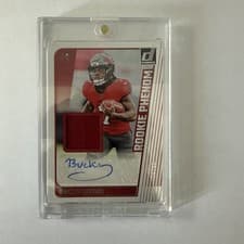 2024 Donruss Rookie Phenom Jersey Autographs Bucky Irving #RJA-BIR card