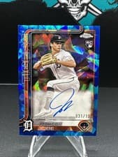 2025 Topps Chrome Update Sapphire Chrome Sapphire Autographs Jackson Jobe #USA-JJO card