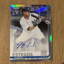 Thairo Estrada 2019 Topps Chrome Autographs card