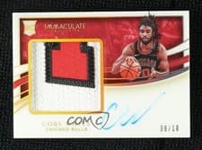 Coby White 2019 Panini Immaculate Collection Premium Patch Autographs card