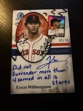 2025 Bowman Draft Draft Prospect Portrait Autographs Kyson Witherspoon #DPPA-KW card