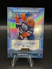Leon Draisaitl 2024-25 O-Pee-Chee Platinum Blue Rainbow Autographs card
