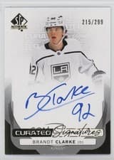 2024-25 SP Authentic Curated Signatures Brandt Clarke #SPC-BC card