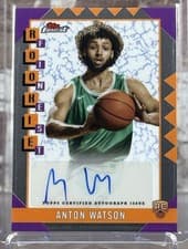 2024-25 Finest Rookie Finest Autographs Anton Watson #RFA-AW card
