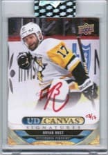 2024-25 Upper Deck Clear Cut Canvas Signatures Bryan Rust #CS-BR card