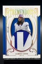 2025 Panini National Treasures Tremendous Treasures James Cook #10 card