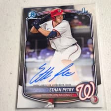 2025 Bowman Draft Chrome Prospect Autographs Ethan Petry #CPA-EP card